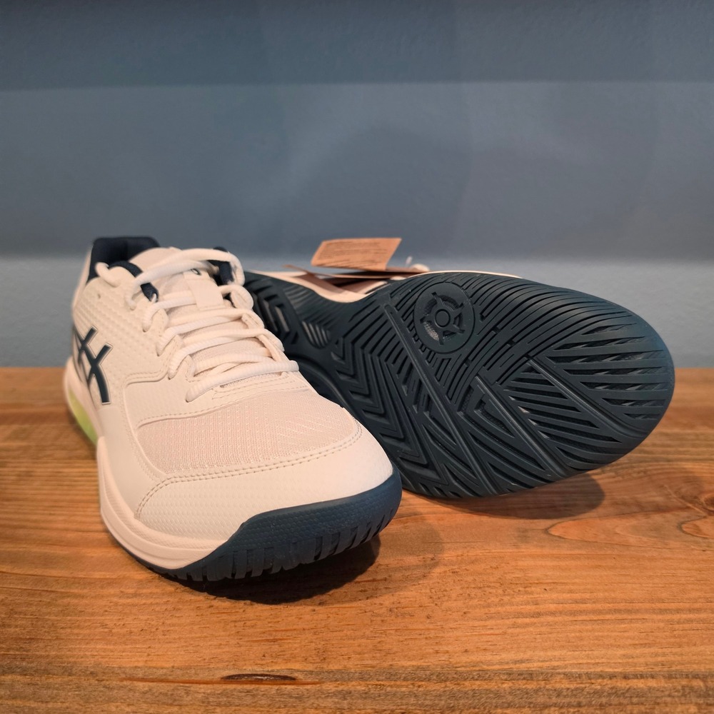 ASICS Mens GEL-DEDICATE 8 Pickleball Shoes Cream Tranquil Teal 1041A409-104 10.5